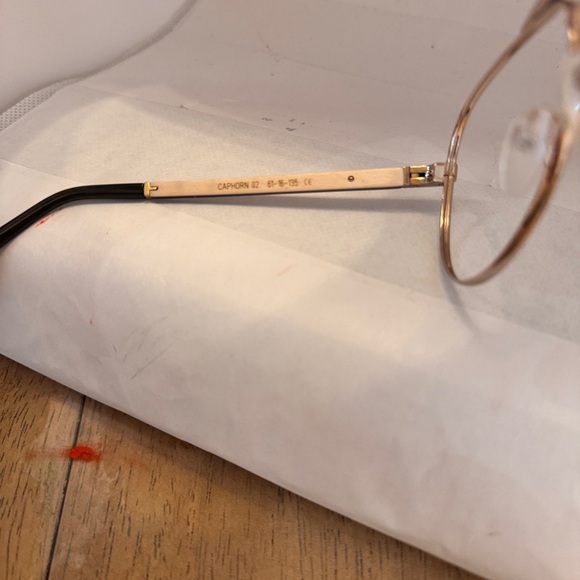 Gold and wood sunglasses eyeglasses - Picture 2 of 5